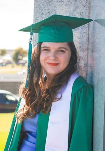 Image of student in cap and Gown