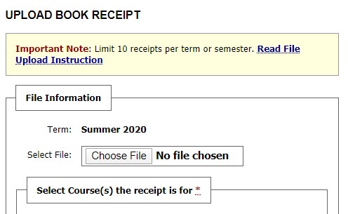 Upload Book Receipt