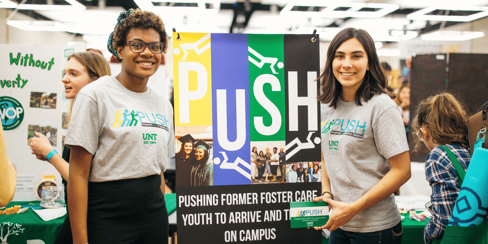 push tabling at the spring fling event