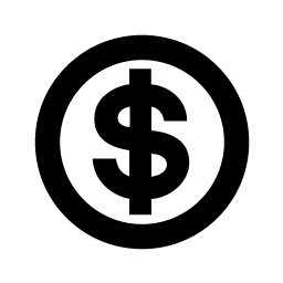 money sign in circle